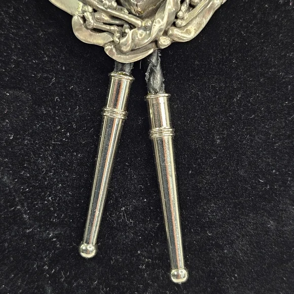 Stan Davidson Sterling Silver Brutalist Modernist Bolo Tie Large Stone 97g - Picture 3 of 13